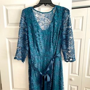 Alex Evening Blue Lace Dress
